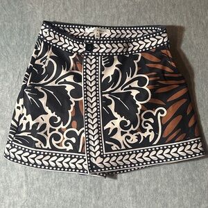 Her Bottari Ladies Skort Black Cream & Brown Size Small